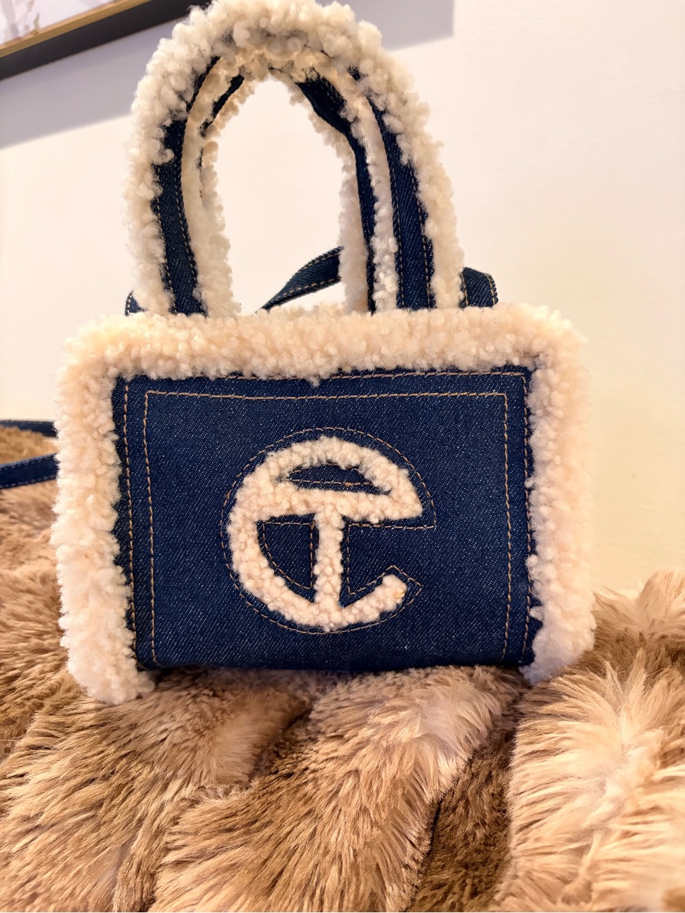 TELFAR x Ugg Small Denim/Shearling Crossbody